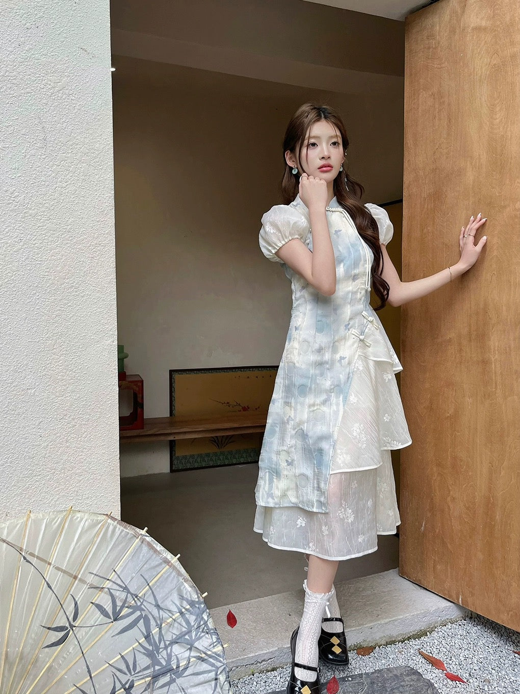 Ruan Ruan's homemade 2024 new summer style original fresh and age-reducing irregular new Chinese style improved light national style dress