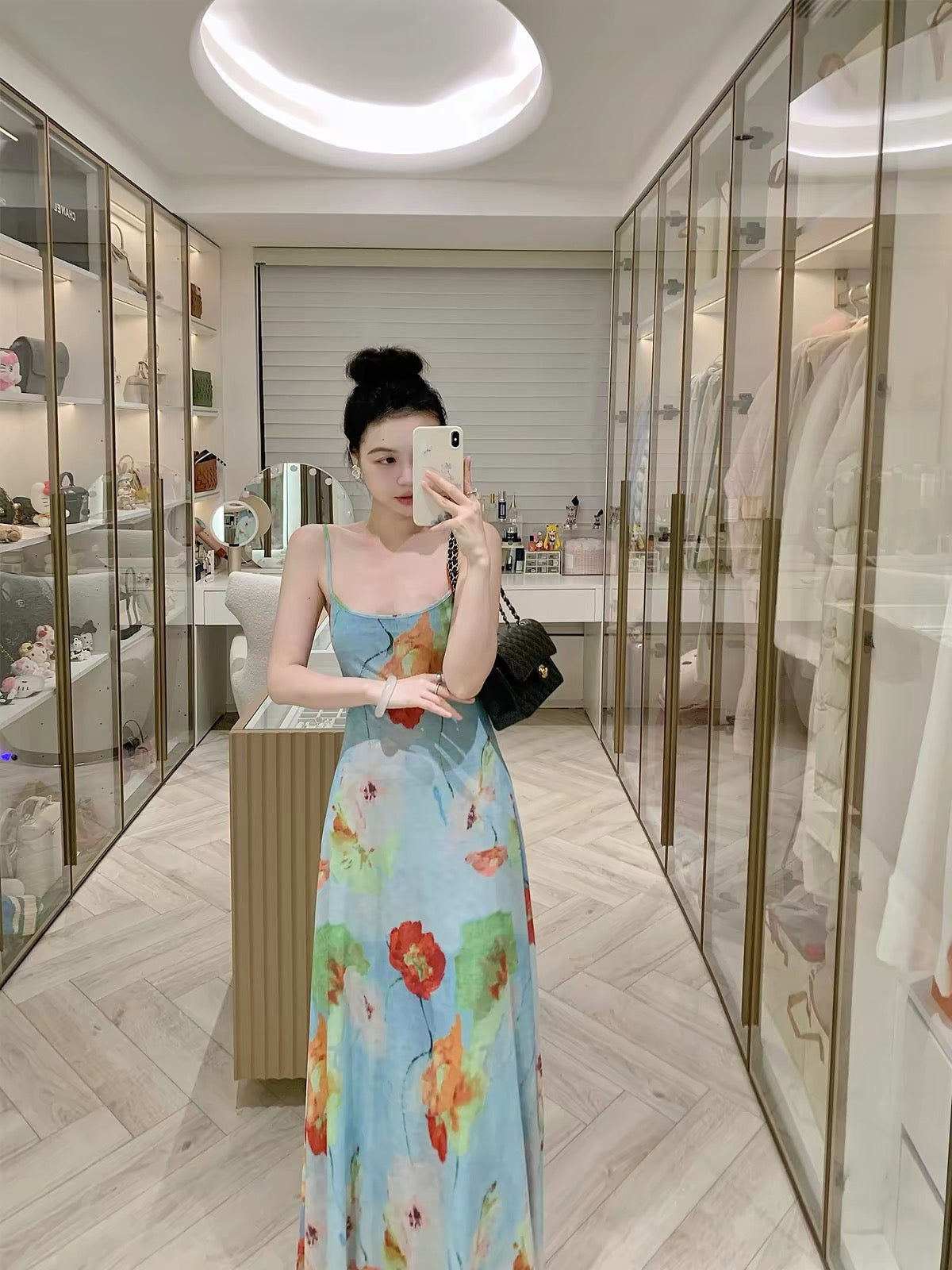 FPOH Women's Summer Floral Backless Halter Dress – A Stunning, Waist-Defining Dress Perfect for Seaside Vacations (Copy)