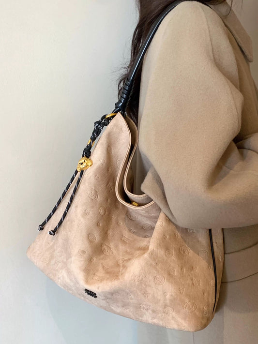 Nanfeng chio2nd Bread Puppy Winter Night Shadow Tote Bag Women's Large Capacity Relaxed Shoulder Bag