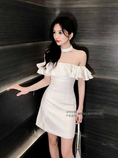 Dress high-end light luxury niche banquet temperament French evening dress women can usually wear high-end birthday dress