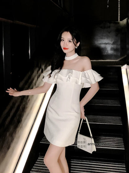 Dress high-end light luxury niche banquet temperament French evening dress women can usually wear high-end birthday dress