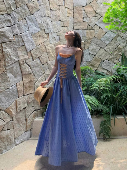 Summer Blue Rain SMBL RAIN Super Beautiful and Unique Dress 2025 New S –  Lee Nhi Boutique