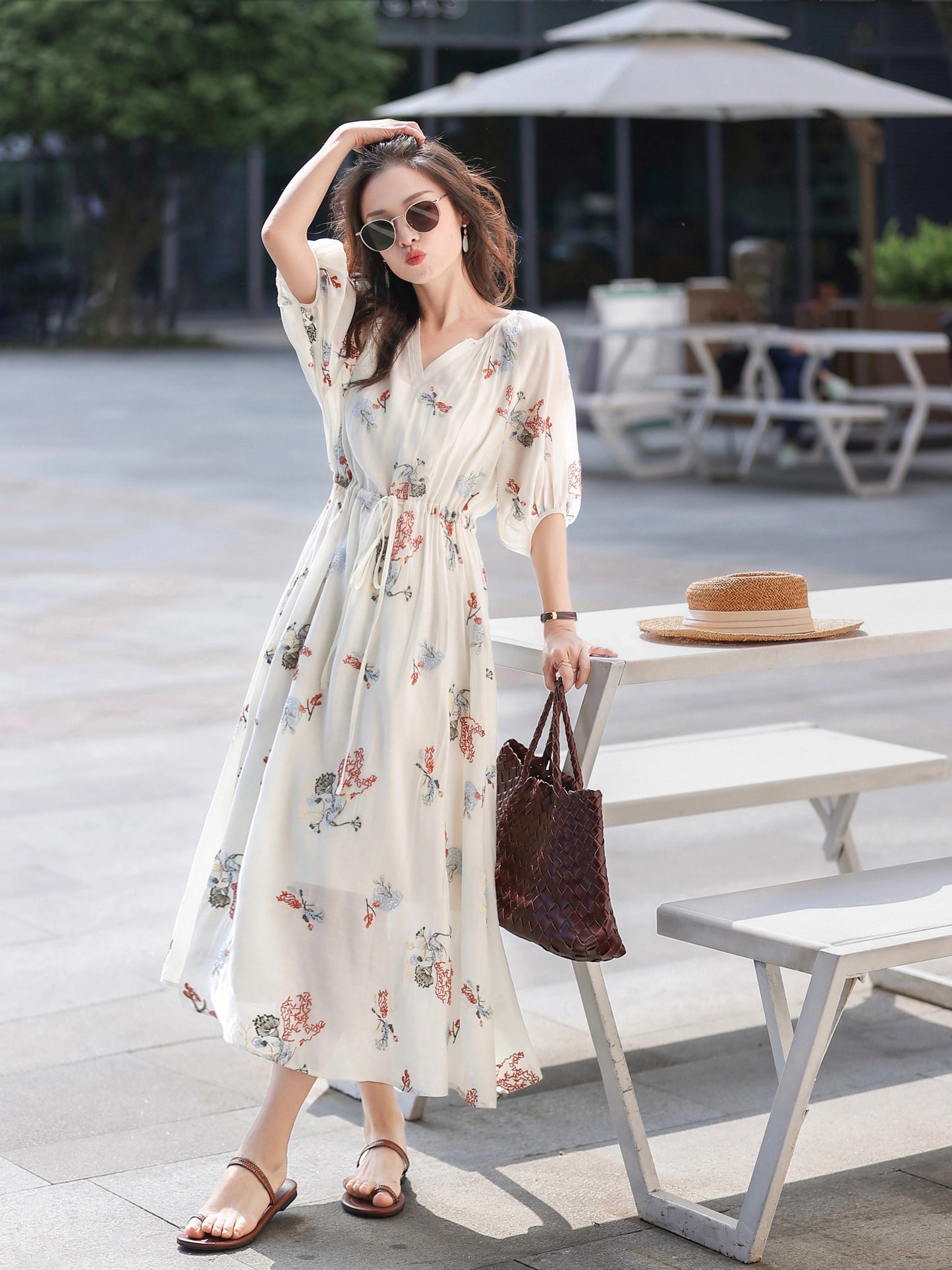 Pumpkin Valley Aglaia Rose Heavy Embroidery|Dandelion Dress Summer 2024 New Shirt