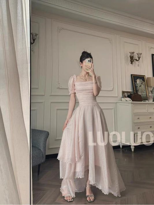 【Lost Journey】Sophisticated and Stylish Irregular Waist-Defining Long Dress JF738