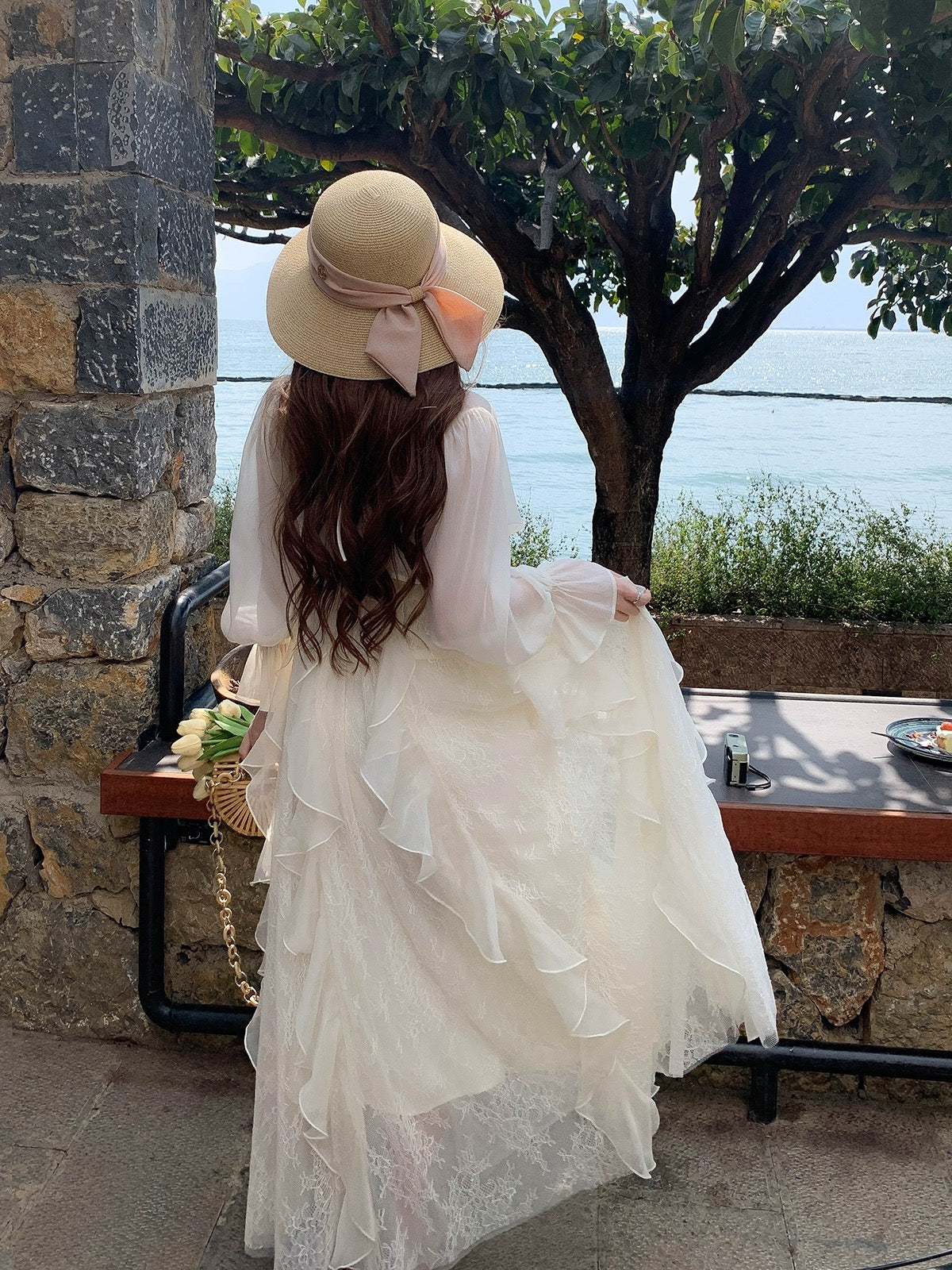 Bingbing is here丨[Muse] High-end pure lust fairy halter dress short sun protection shirt suit
