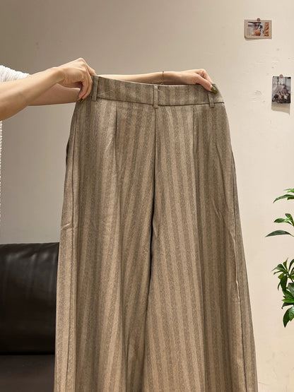 Xia Zhen American Retro Suit Pants Women's Autumn New Style High Waist Casual Loose Lazy Style Slimming Versatile Wide Leg Pants