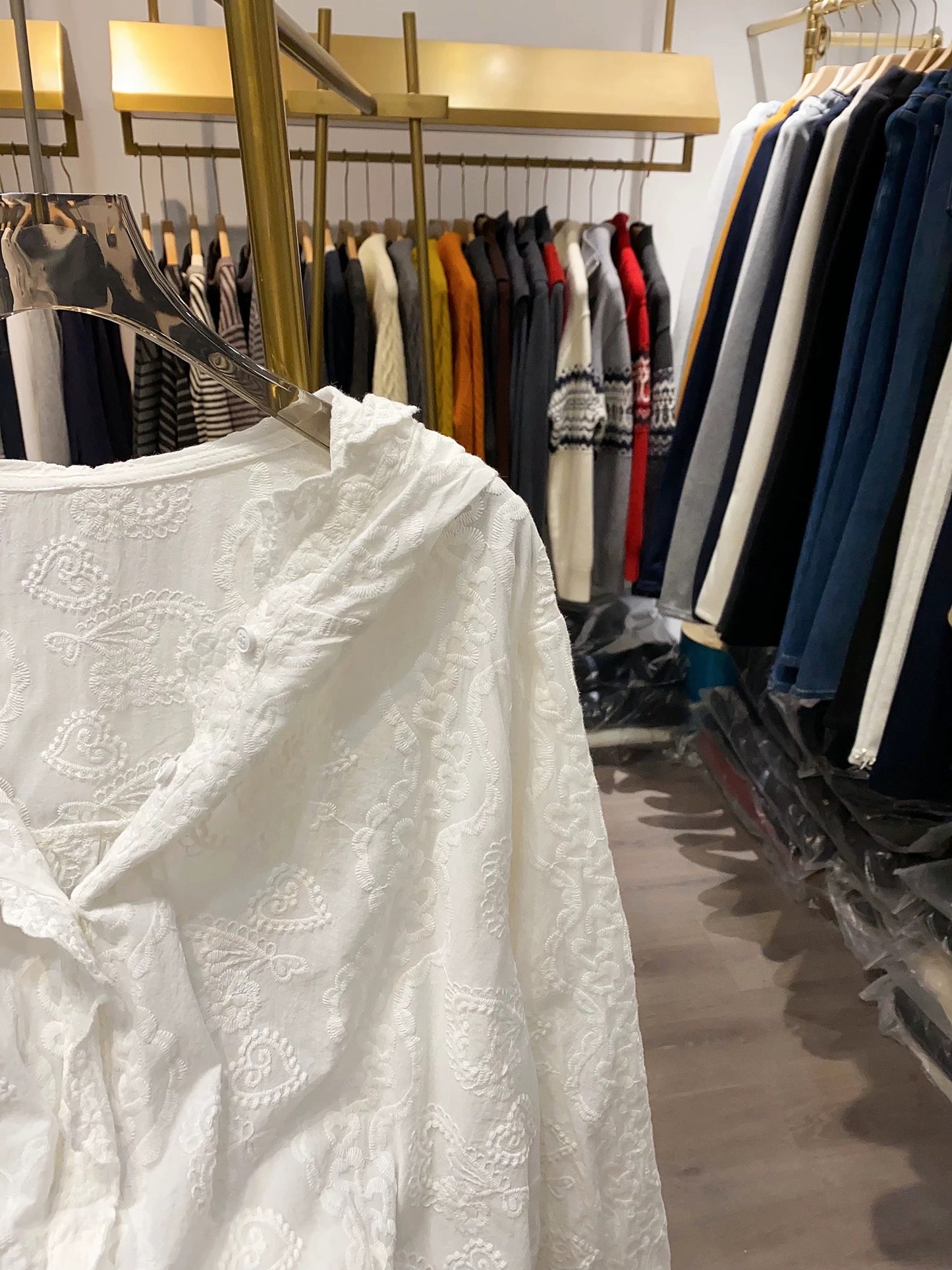 [Xiao Ai's Stall Real Shot] Korean Style Sweet Lace Heart Embroidered Hooded Top for Women, New Spring Style