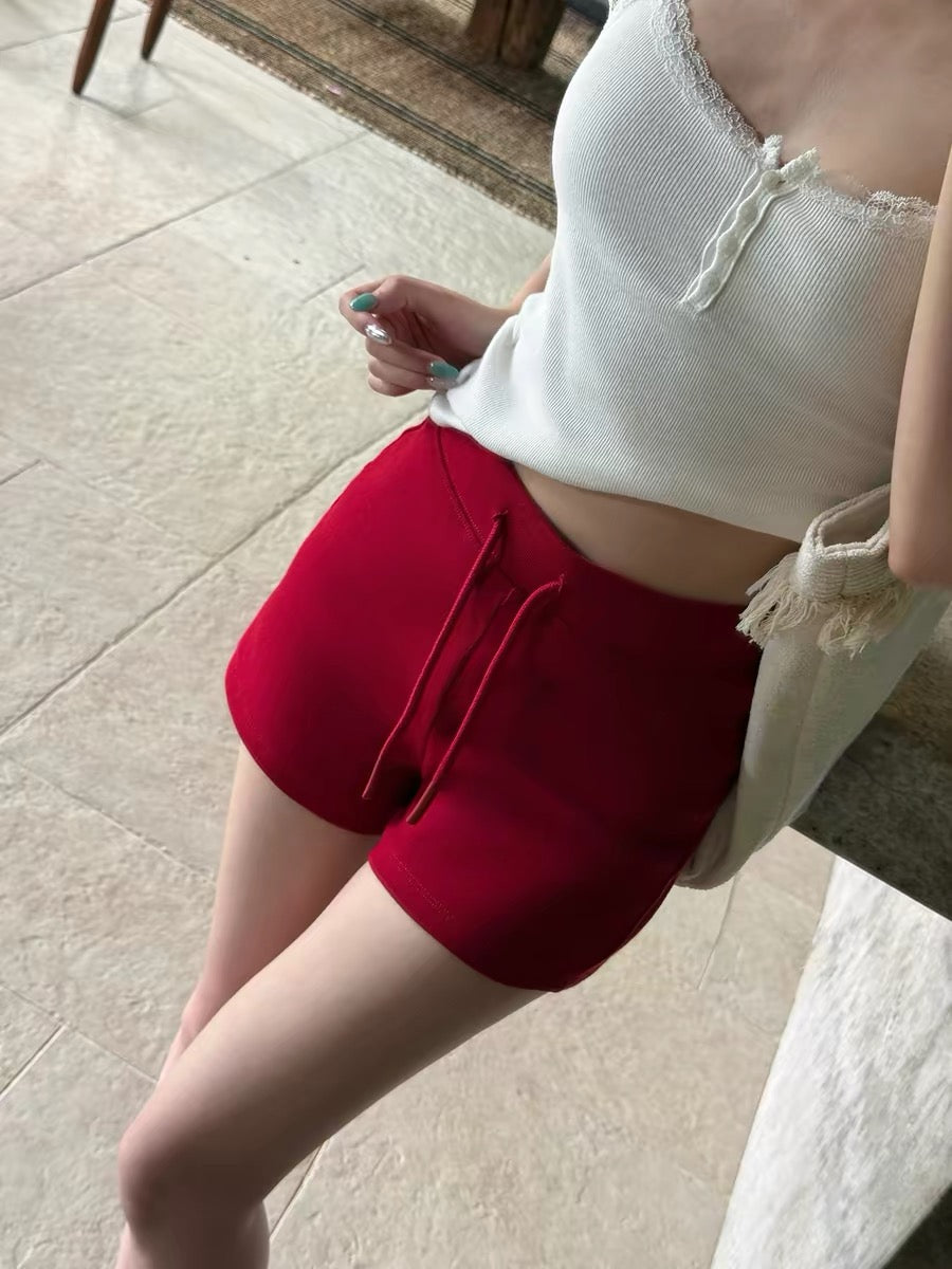 OIOI ESSE｜Summer Versatile Shorts for Women, Elastic Waist Drawstring Stretch Pants, Slimming and Proportion-Enhancing Casual Pants