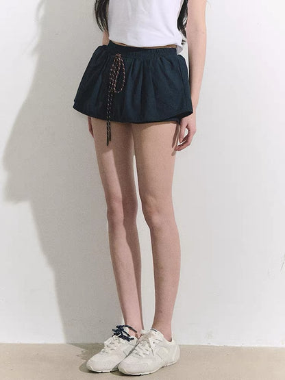 OIOI ESSE/"Empty Bud Dance" Slimming and Leg-Lengthening Versatile Elastic Waist Drawstring Skirt Pants Women's Flower Bud Puff Skirt