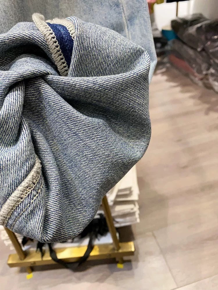 [Xiao Ai's Shop Photos] American Retro Wide-Leg Jeans for Women, New Autumn Arrival, High-Waisted, Slimming, Flowing Long Pants