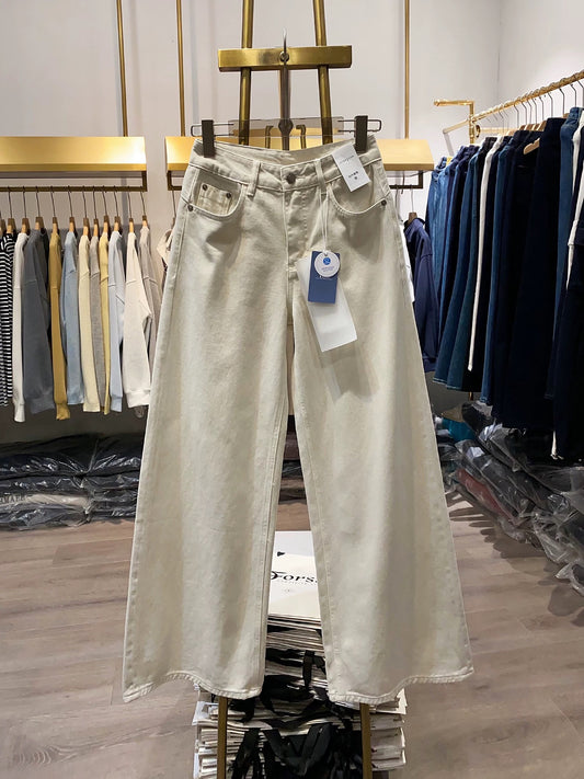 [Xiao Ai's Stall Real Shot] Classic Straight Leg Jeans for Women, 2025 Spring and Autumn New Style, High Waist, Straight Pants