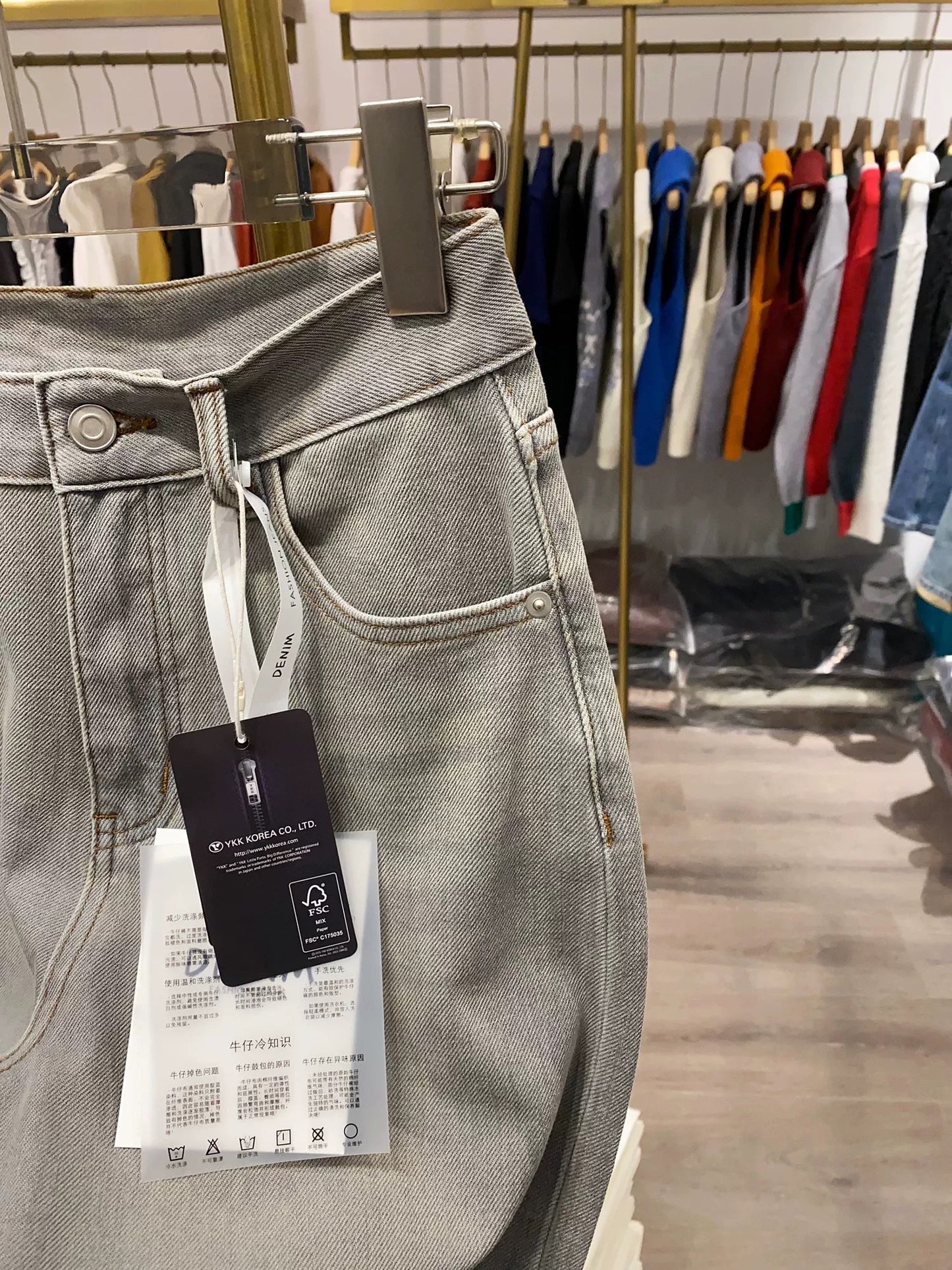 [Xiao Ai's Shop Real Shot] 2025 Autumn Style Women's High-Waisted Wide-Leg Jeans with Noticeable Four-Way Stretch