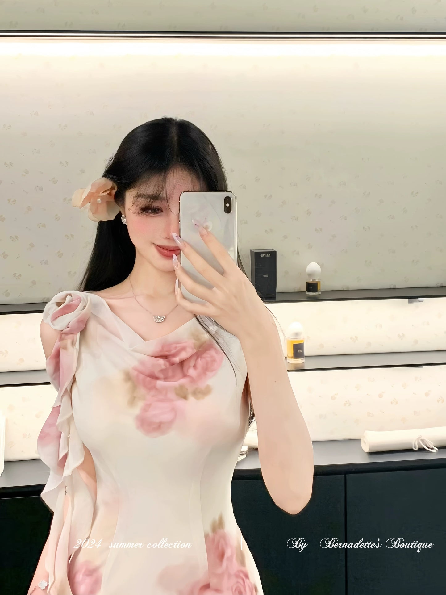 Miss Qianzi [Yuxia Binggui] Gentle and pure bias cut * slutty collar s   Lee Nhi Boutique