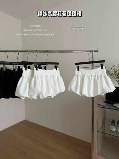 Internet celebrity same style 2025 spring new style sweet hot girl pleated design tutu skirt bud skirt short skirt skirt female