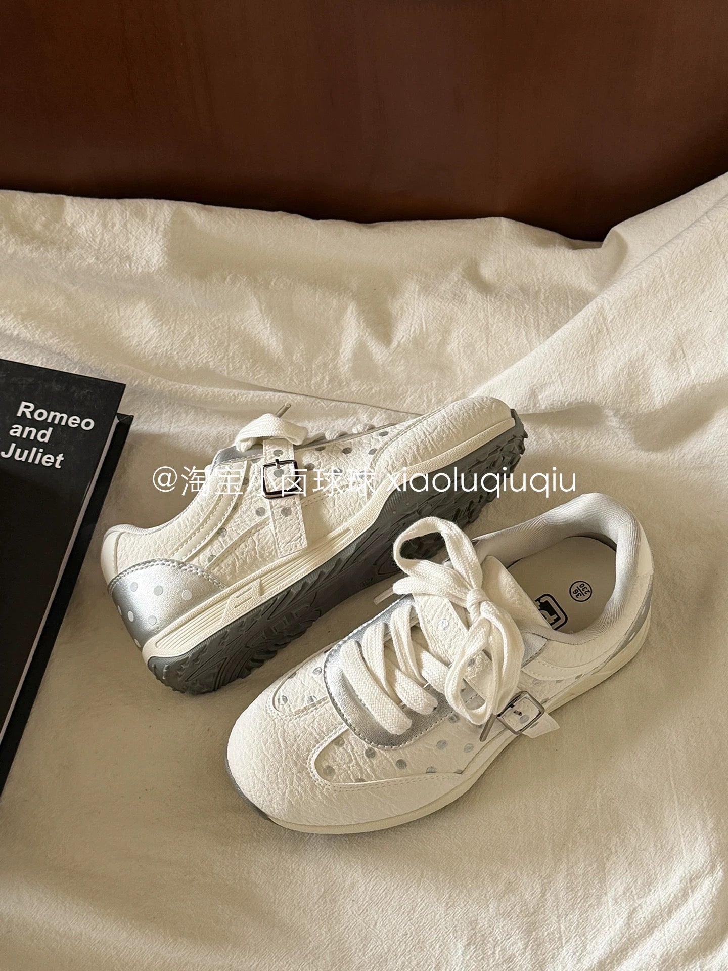 Little Luqiu Ball Thick-Soled White Sneakers, Spring 2026 New Style Sports Sneakers for Women, Petite Figure, Height-Enhancing Exercise Shoes