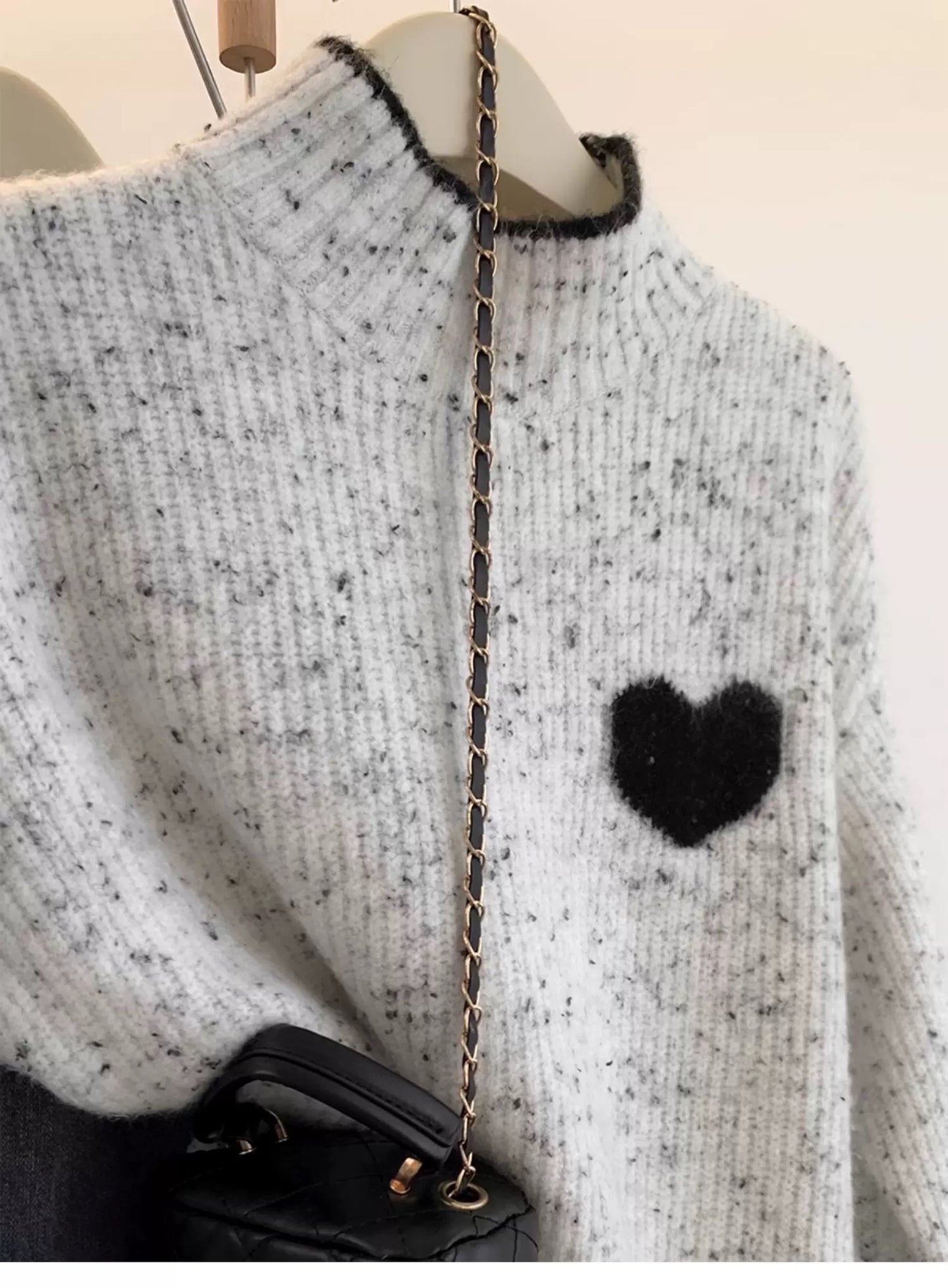 Love Cashmere Turtleneck Sweater Women's Autumn and Winter Thickened Inner Wear New European Goods High-end Wool Knitted Bottoming Shirt