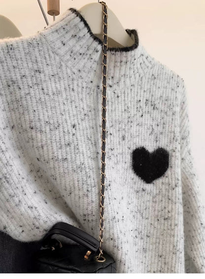 Love Cashmere Turtleneck Sweater Women's Autumn and Winter Thickened Inner Wear New European Goods High-end Wool Knitted Bottoming Shirt