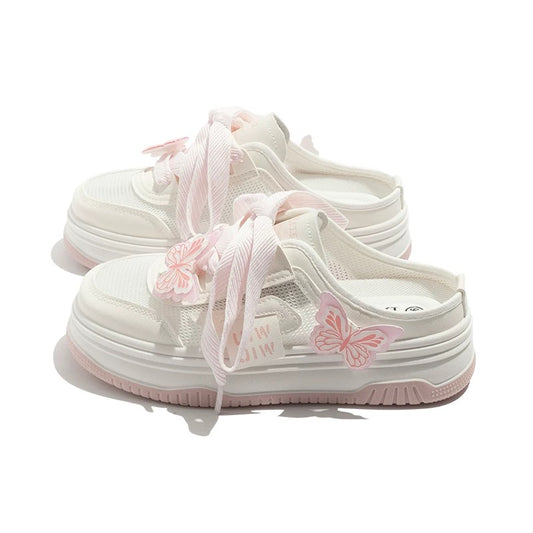 BEIER original niche Baotou half-slip sandals women's 2024 thick-soled summer all-match casual shoes one-leg sneakers
