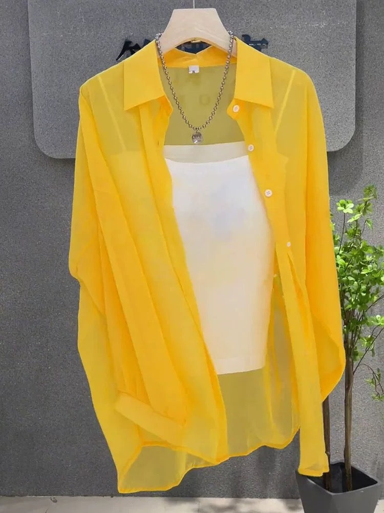 Sun protection clothing women's summer ice silk breathable anti-ultraviolet cardigan jacket 2025 new long-sleeved thin chiffon shirt