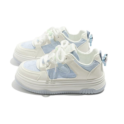 BEIER sneakers women's 2024 summer new casual versatile breathable sports bread shoes thick-soled student white shoes