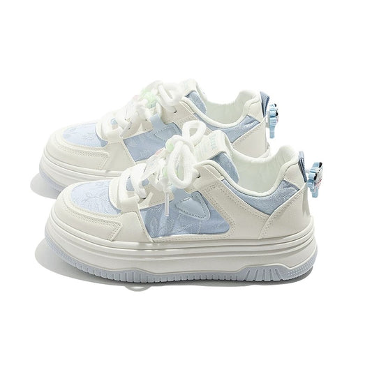 BEIER sneakers women's 2024 summer new casual versatile breathable sports bread shoes thick-soled student white shoes