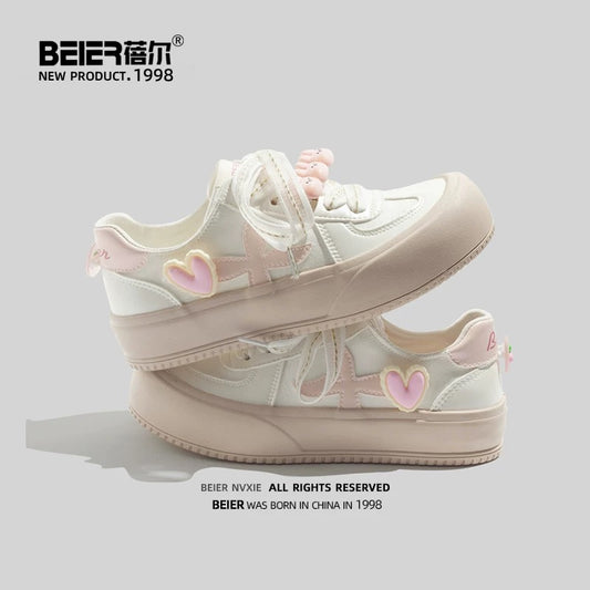 Bell original sweet girl style white shoes for women 2024 new style breathable versatile niche canvas shoes casual shoes women's sneakers