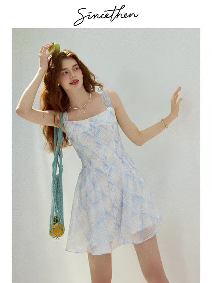 Since then, floral print dress, French-style slip dress, vacation wear, sophisticated short skirt, women's summer dress
