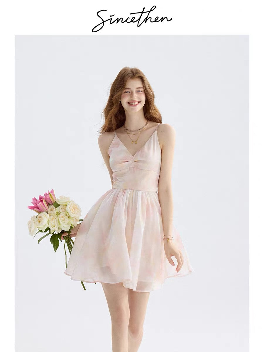 Since then, floral print dress, French-style slip dress, vacation wear, sophisticated short skirt, women's summer dress