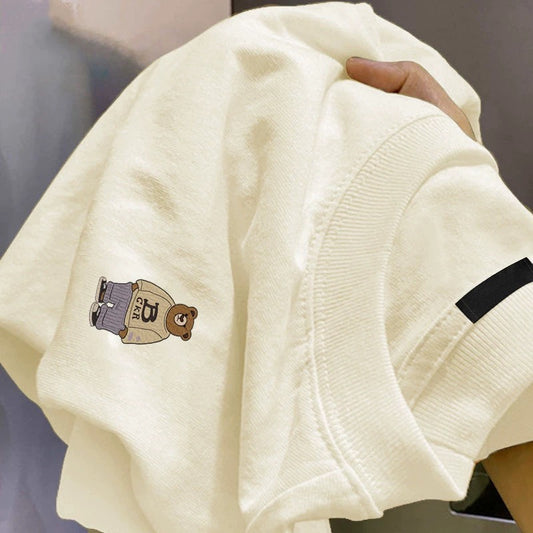 Foreign trade cut label tail order ~ counter withdrawal American trend summer short-sleeved T-shirt men and women pure cotton loose versatile