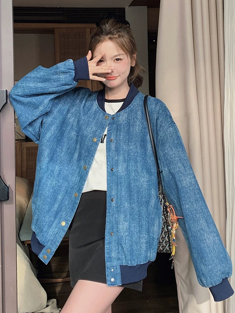 American retro sweet cool flight jacket coat women 2025 spring and autumn new school style contrast color slim coat trend