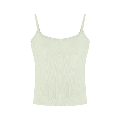 Versatile pure desire style red camisole women's summer sexy with breast pads beautiful back slim sleeveless short top