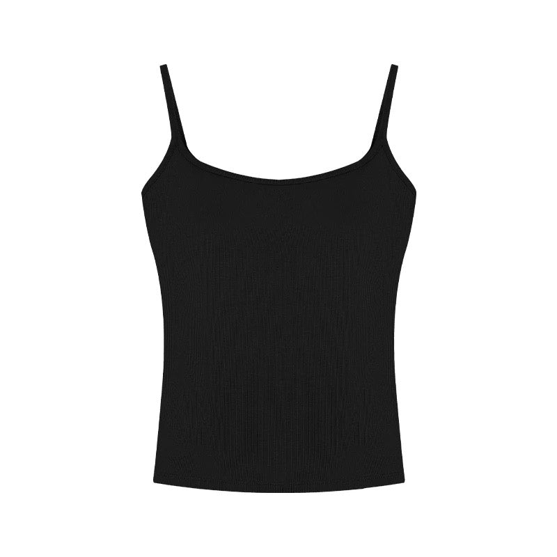 Versatile pure desire style red camisole women's summer sexy with breast pads beautiful back slim sleeveless short top