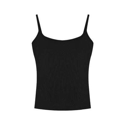 Versatile pure desire style red camisole women's summer sexy with breast pads beautiful back slim sleeveless short top