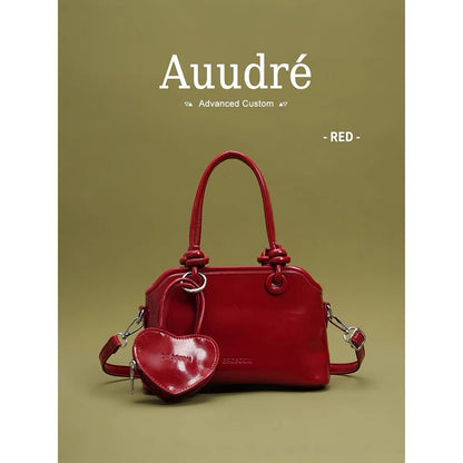 Auudre elegant and chic pink tote bucket bag for women, new 2026 style, perfect for commuting, crossbody, shoulder bag, or underarm bag.