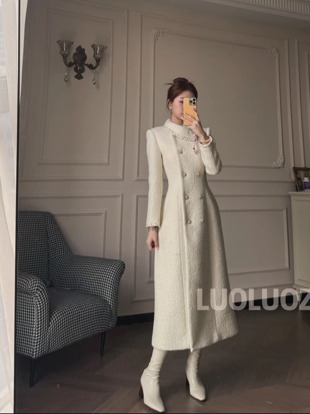 LUOLUOZ【Barn Winter】Exquisite Warm Wool Autumn/Winter Long Coat CC307