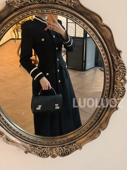 LUOLUOZ【Luxury Warm Aesthetics】Sophisticated and Stylish Long Coat for Autumn and Winter CC303