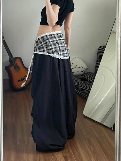 Relaxed street style layered cargo pants for women, thin and stylish design, perfect for dancing, hip-hop, and versatile casual wear.
