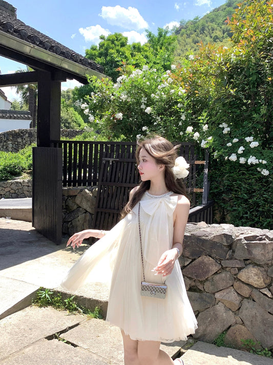 Q Girl's Feather Tulle Skirt/8 meters! Fairy-like and elegant halter neck tulle dress, rich little girl doll skirt