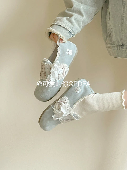 Lovely You 2026 New Spring Style Velcro Slip-on Birkenstock Women's Lace Mule Casual Shoes