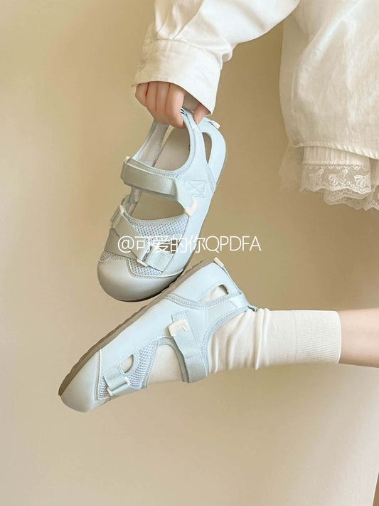 Cute Women's Summer Sports Sandals 2026 New Style Breathable Casual White Shoes Thin Student Sneakers