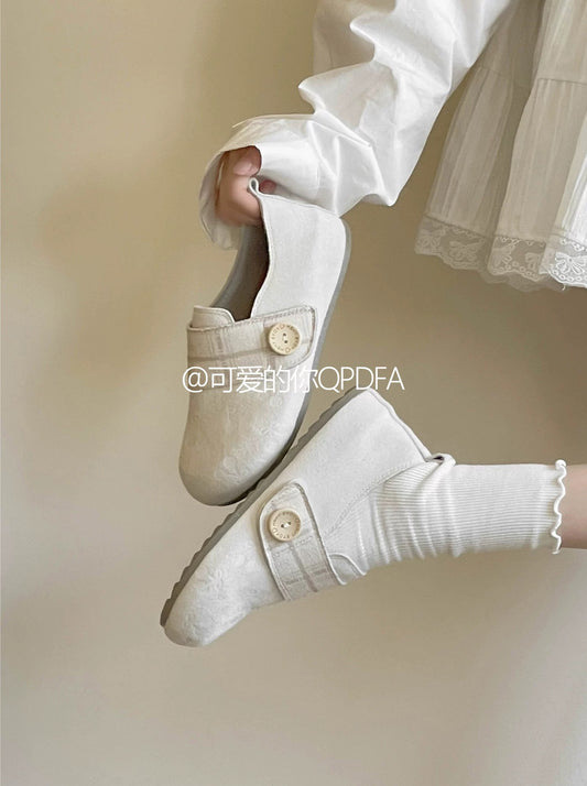 Cute and versatile slip-on Birkenstock women's shoes, 2026 new autumn flat casual shoes.