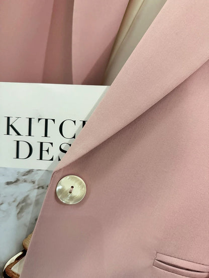 Pink high-end super good-looking suit jacket for women 2024 spring and autumn new style cool style small man suit trend