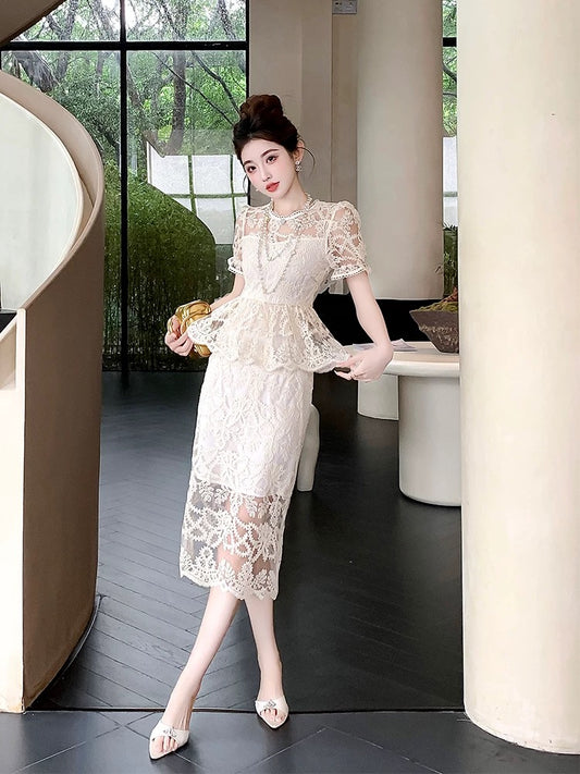 This year's popular women's suits, summer 2024 new style, light luxury, high-end, feminine skirt, two-piece set, high-end