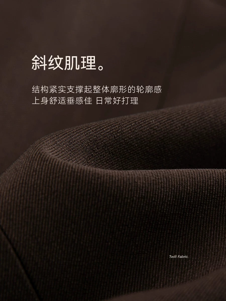Mohan Yimei warm fashion windbreaker 2025 autumn new loose old money short silhouette lapel jacket coat