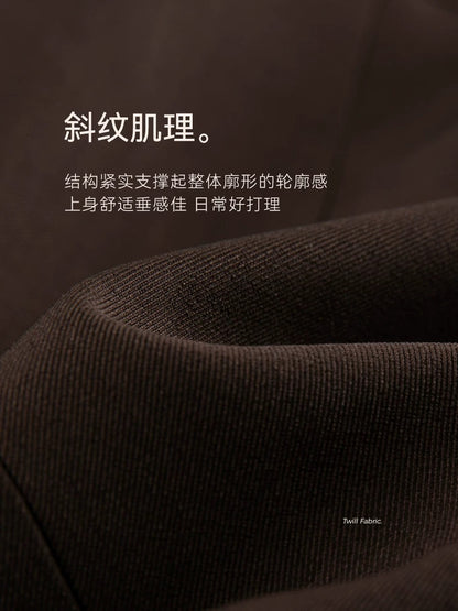 Mohan Yimei warm fashion windbreaker 2025 autumn new loose old money short silhouette lapel jacket coat