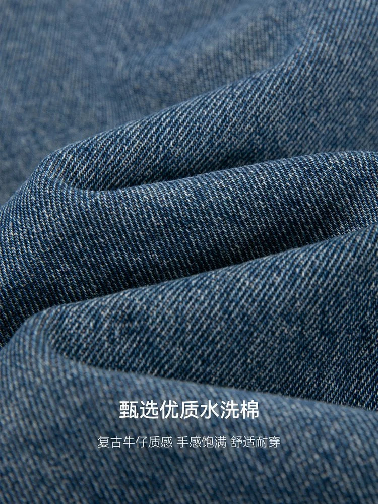 Mohan Yimei casual loose versatile fashion lapel workwear denim jacket 2025 spring new denim jacket