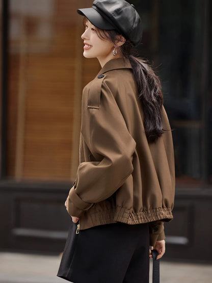 Mohan Yimei urban casual versatile fashionable workwear style short jacket 2025 spring new jacket