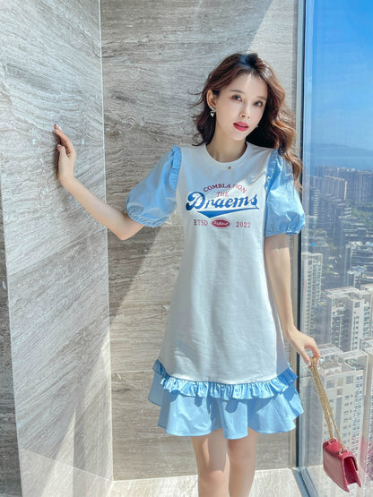 2024 summer temperament French tea break white dress new hot style popular beautiful petite skirt women summer