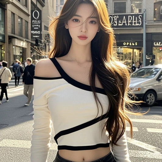 Coco KEKE design niche off-shoulder short top for women