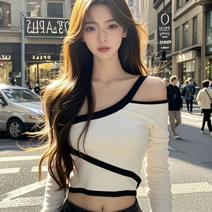 Coco KEKE design niche off-shoulder short top for women